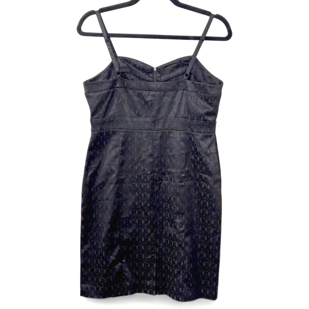 Kensie Women’s Black Brocade Fit And Flare Mini Dress Size 8 Y2K Chic